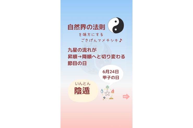 今日は甲子　新しい習慣始めませんか？40代女性を癒す経絡整体サロン　ふくなつめ