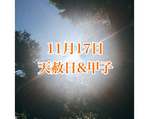 本日は天赦日&甲子